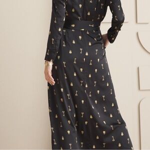 Chico's Black Dress with Gold Accents